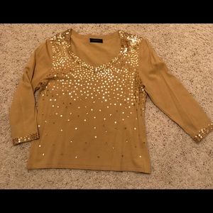 Pointelle sweater with sequent’s